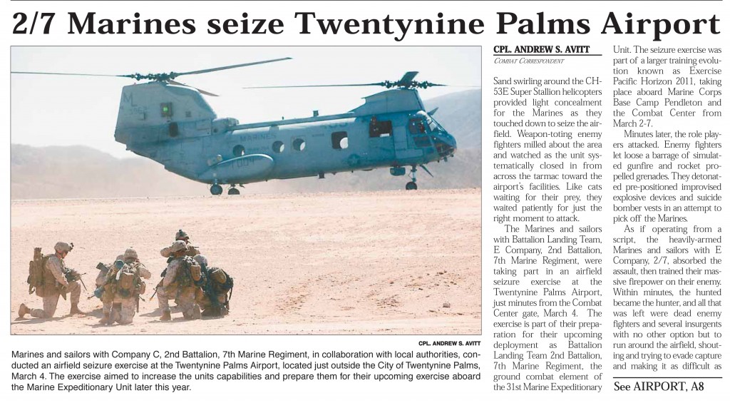 Feature photo and article by Cpl. Andrew S. Avitt
