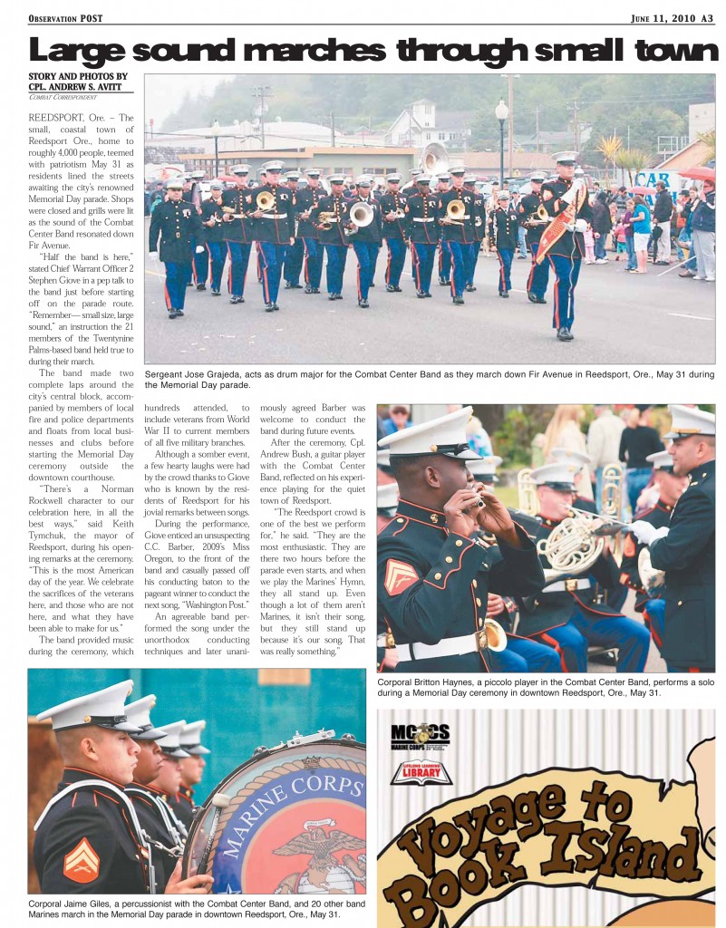 Feature photo and article by Cpl. Andrew S. Avitt